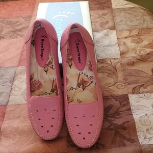 BareTraps Pink Perforated Loafers